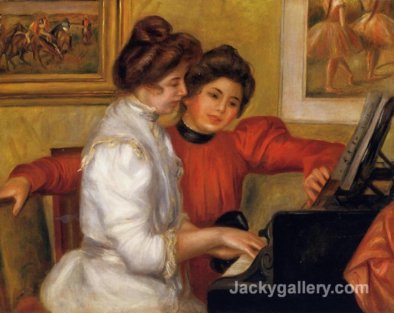Young Girls at the Piano by Renoir by Pierre Auguste Renoir paintings reproduction